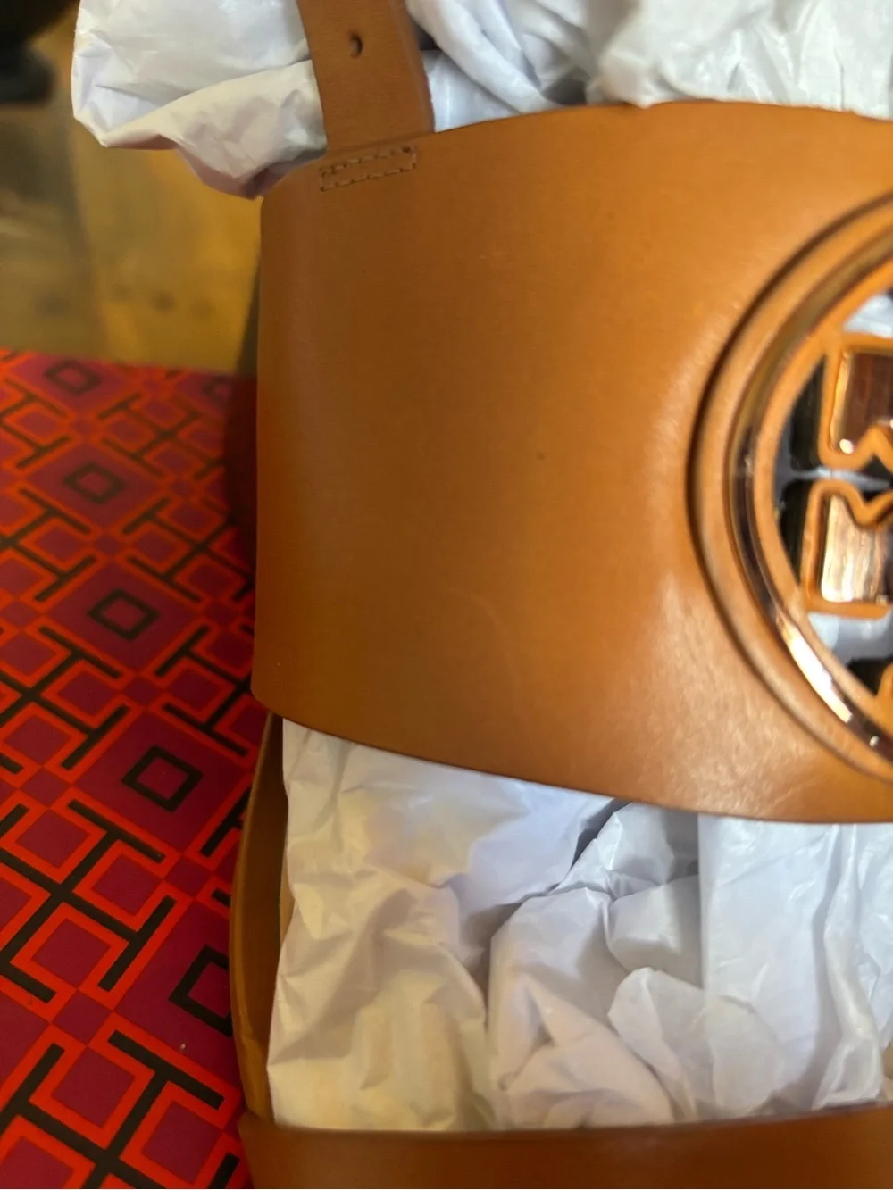 NIB Tory Burch tan wedges